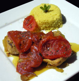 cuisine marocaine - Recette marocaine du tajine de poulet à la tomate caramélisée